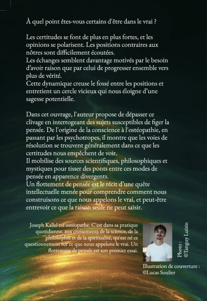 4ème de couverture Un Flottement de Pensée